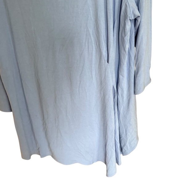 The Limited women’s 1X Blue Side Gather Rayon Knit Stretch Career Asymmetric - Picture 5 of 11